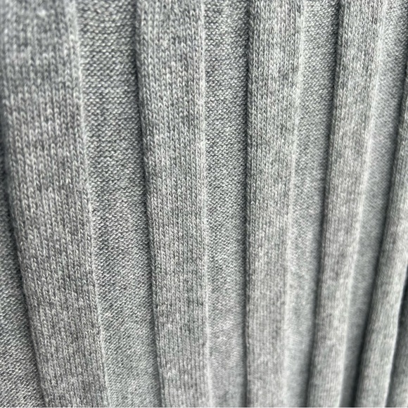 Anthropologie Arsenau Gray Ribbed Dress with Yellow Trim - Picture 11 of 13